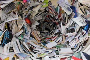 Storm vortex of books